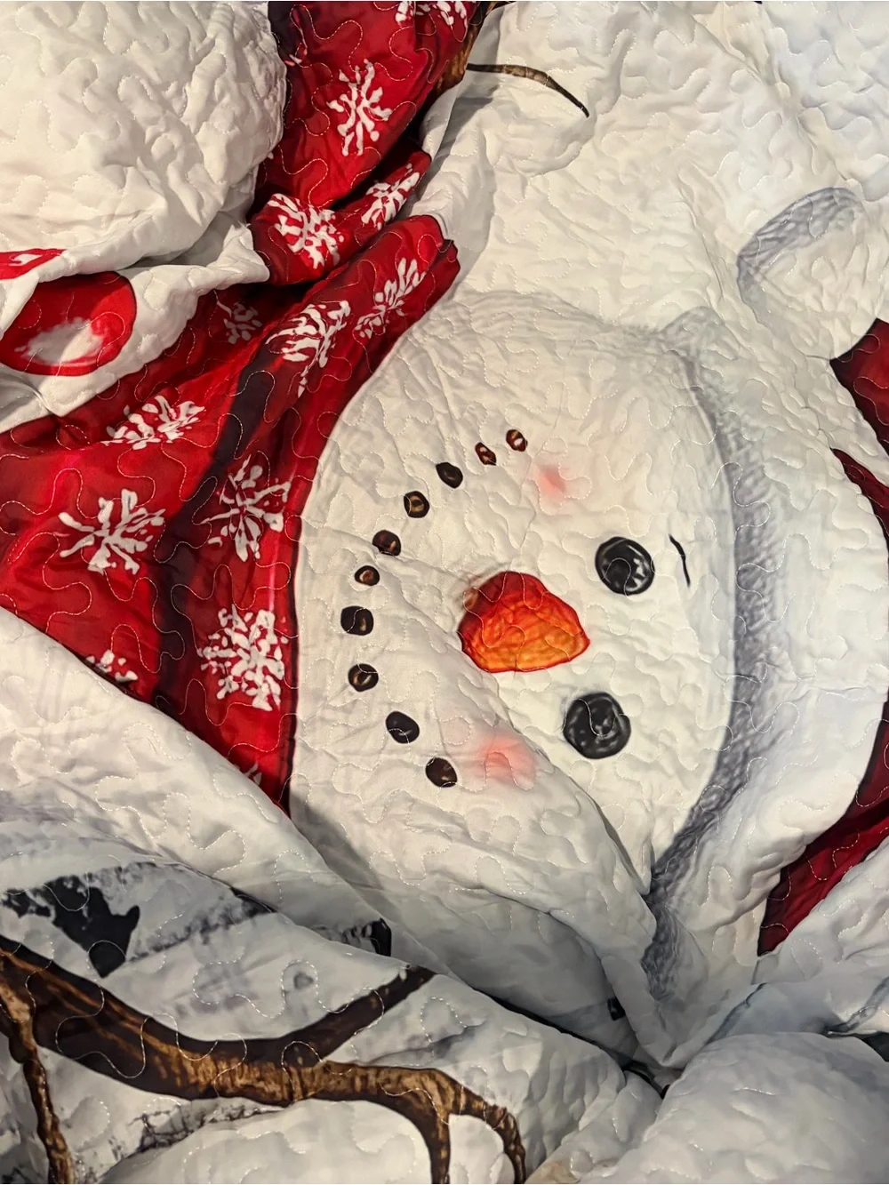 Snowman Winter Comforter & Pillowcase Set - Brand New w/o Tag - Queen/King Size